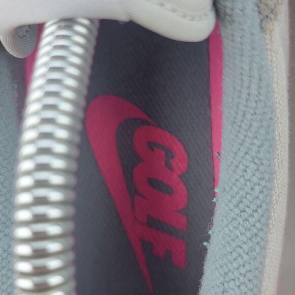 Nike Golf Womens Size 9.5 LUNARLON Gray Suede Pink Swoosh Shoes 704425-002 - Picture 7 of 9